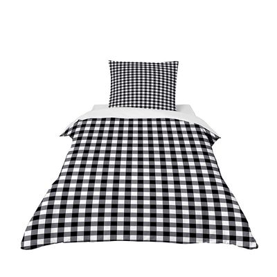 Odot Kids' Bedding Set, Checkered Pattern, Black, 120 x 150 cm