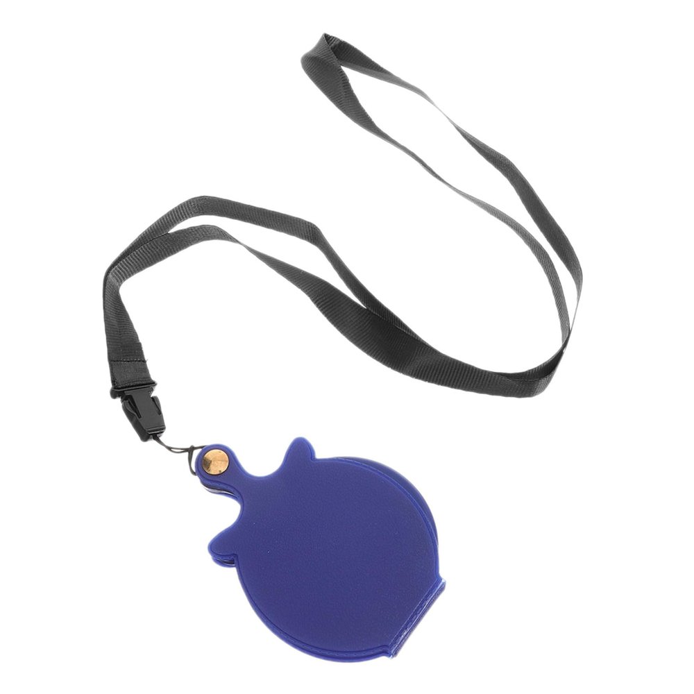ORFOFE Pocket Magnifying Glass with Glass Lens, Blue, with Case