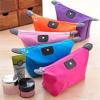 Nylon Makeup Bag for Women, Zipper Toiletry Organizer, Travel Wash Bag (Striped Dark Blue) view 2
