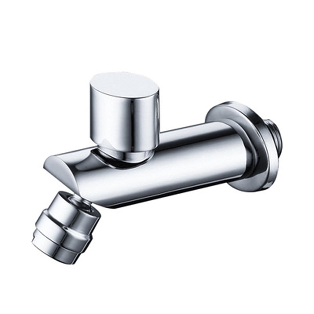 YCVAWEOD Wall-Mounted Cold-Water Sink Faucet, Single Handle, 360° Rotating Aerated Spout, G1/2, Chrome