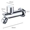 YCVAWEOD Wall-Mounted Cold-Water Sink Faucet, Single Handle, 360° Rotating Aerated Spout, G1/2, Chrome view 2