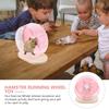Silent Hamster Wheel with Stand, 20 cm, Pink, 1 Set view 3