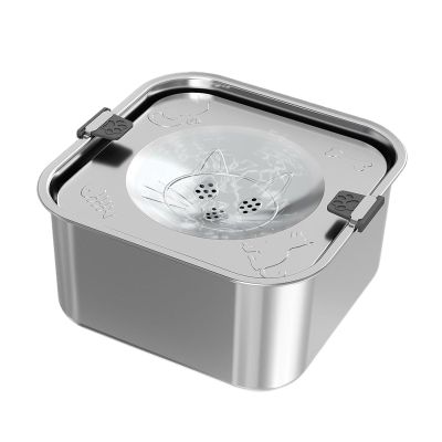 Slow Water Bowl - 3L Stainless Steel Pet Water Dispenser