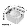 Slow Water Bowl - 3L Stainless Steel Pet Water Dispenser view 2