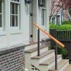 Adjustable Wooden Stair Railing, Non-Slip, for 13 Steps, Installation Kit for Concrete/Wood/Brick, 90 cm High, 120 cm Long (Black) view 1