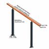 Adjustable Wooden Stair Railing, Non-Slip, for 13 Steps, Installation Kit for Concrete/Wood/Brick, 90 cm High, 120 cm Long (Black) view 4