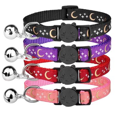 Cat Collar with Moon & Stars