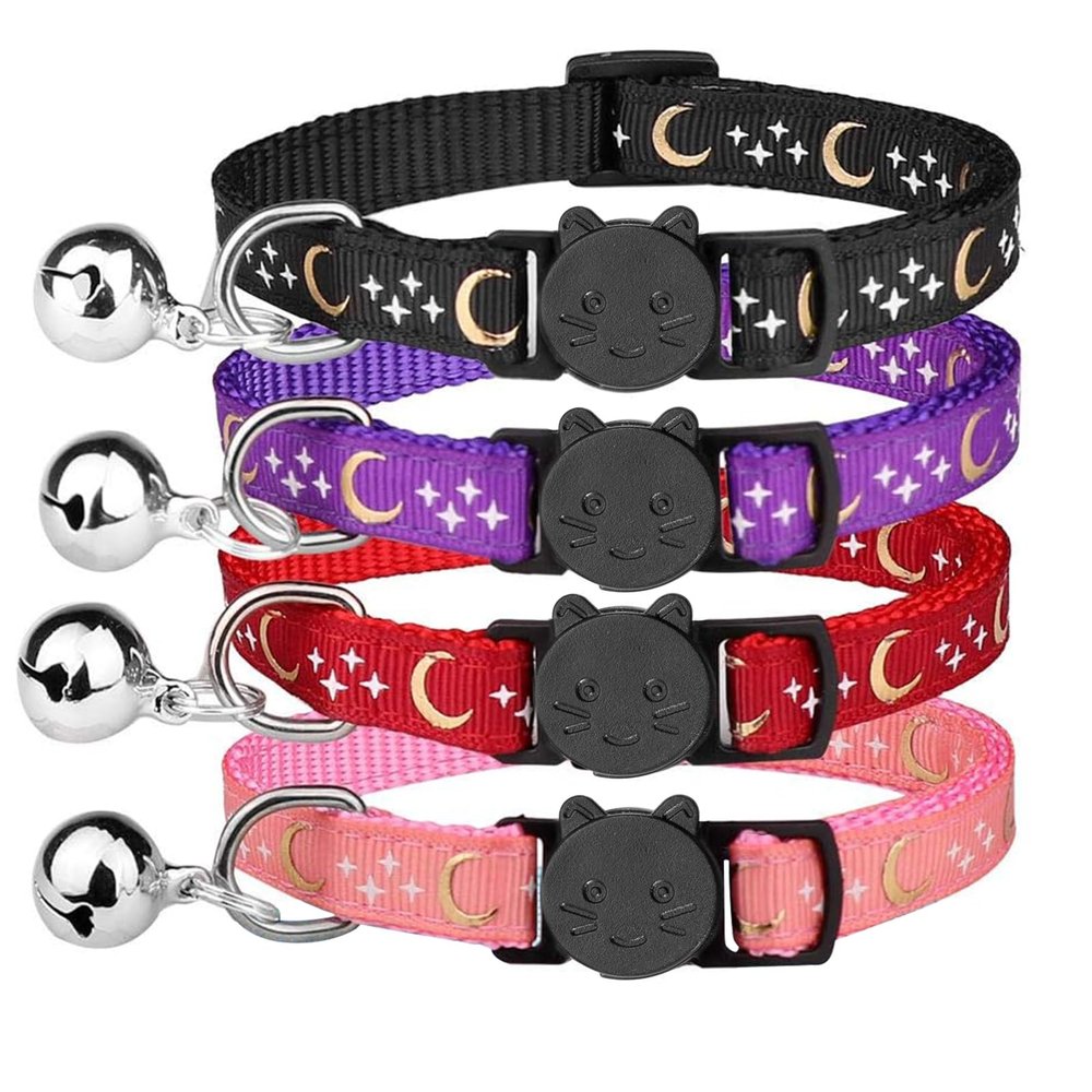 Cat Collar with Moon & Stars