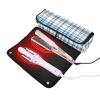 Large Hair Straightener Travel Case with Detachable Heat-Resistant Mat, Blue Plaid view 2