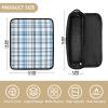 Large Hair Straightener Travel Case with Detachable Heat-Resistant Mat, Blue Plaid view 4