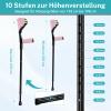 Forearm Crutches for Adults, 2-Pack, Adjustable, Gray-Pink view 4