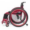 Foldable Lightweight Sports Wheelchair for Adults, Ultra-Light Aluminum Transport Wheelchair with Handbrake, Self-Propelled Manual Wheelchair with Anti-Tip Wheels (45 cm/17.7 in) view 2
