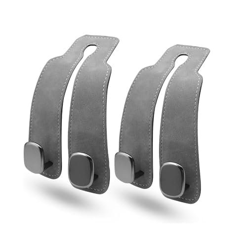 yahabb 2-Pack Car Headrest Hooks for Nissan Note E13 2013–2023, Rear Seat Storage Hooks, B-Grey