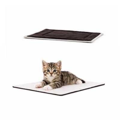 PARENCE. - Reversible Cushion Mat for Dogs and Cats, 50 x 35 cm, Brown & White