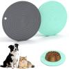 2-Pack Round Silicone Pet Bowl Mat, 24cm view 1