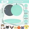 2-Pack Round Silicone Pet Bowl Mat, 24cm view 2