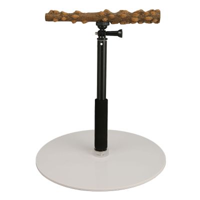 Xiuganpo 11.8–37.0 in Adjustable-Height Bird Perch Stand, Pepper Wood Parrot Perch, Removable Design, Portable Bird Training Accessory for Small to Medium Birds Outdoors