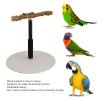 Xiuganpo 11.8–37.0 in Adjustable-Height Bird Perch Stand, Pepper Wood Parrot Perch, Removable Design, Portable Bird Training Accessory for Small to Medium Birds Outdoors view 2