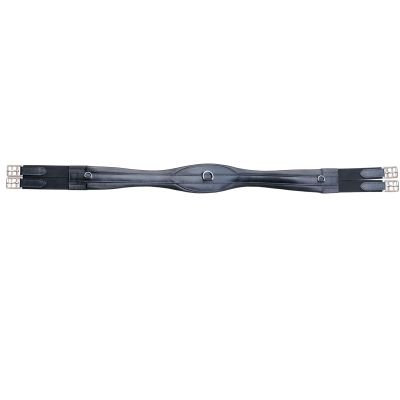 Euroriding Calais Long Saddle Girth, 3 D-Rings, Black, Euro Club with Elastic (150 cm)