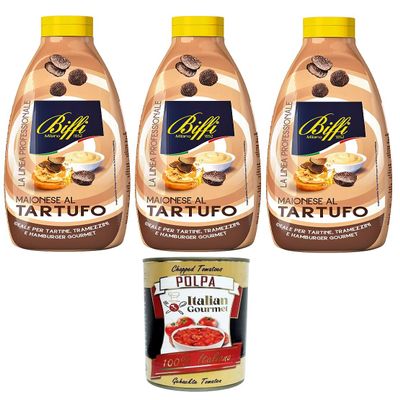 Italian Gourmet Maionese al Tartufo Truffle Mayonnaise, 3 x 800 g, Professional