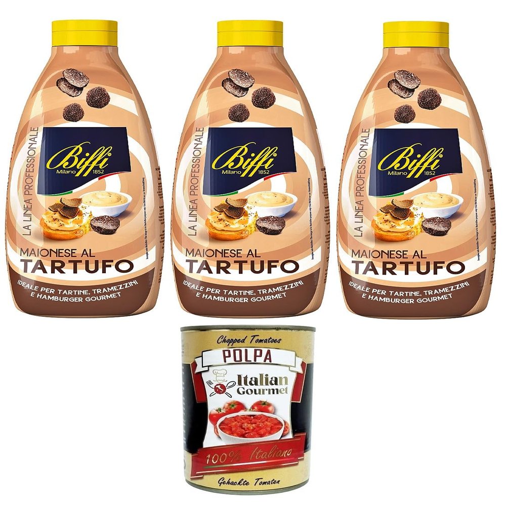 Italian Gourmet Maionese al Tartufo Truffle Mayonnaise, 3 x 800 g, Professional