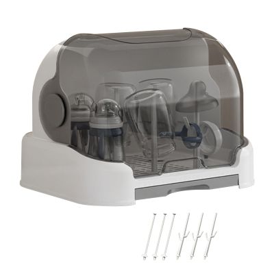 Baby Bottle Storage Organizer with Dust-Protected Drying Rack