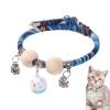Cat Collar with Cedar Wood Bead view 1