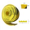Corner Guards for Wall Edges, 5 m Yellow-Black Safety Bumpers, Corrugated Self-Adhesive NBR Rubber Protector for Garage Columns and Warehouse Walls (2 pcs, 8 cm) view 2