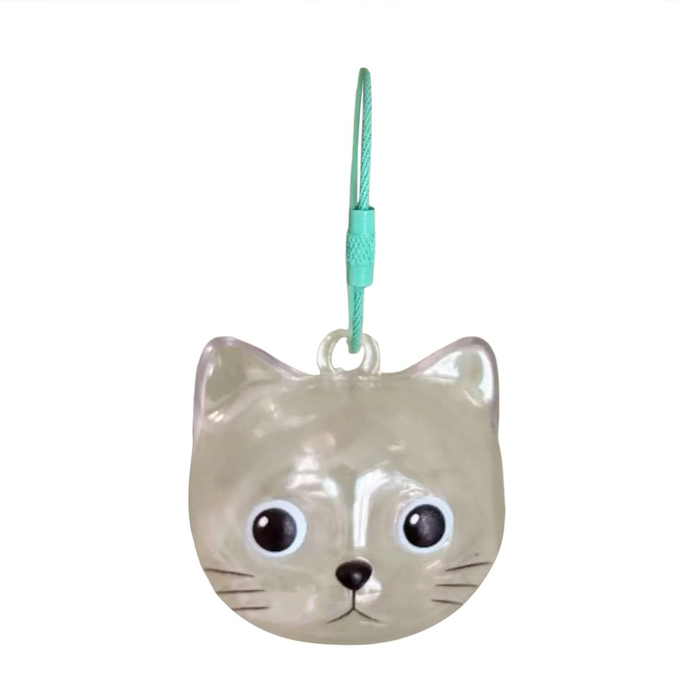 Hair Memorial Keychain for Cats, 1 Piece (White, One Size)