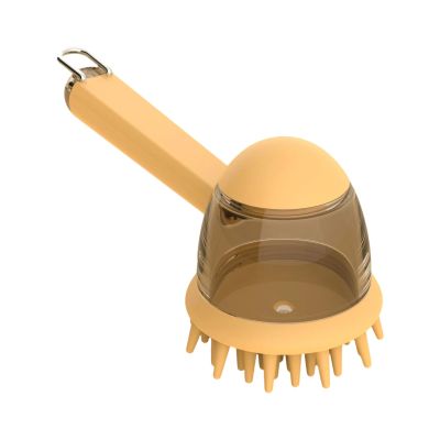 Beimus Pet Bath Brush for Dogs and Cats with Shampoo Dispenser