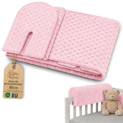 Cover for 80 cm Bed Edge Protector for Children's Beds, Pink, OEKO-TEX Certified