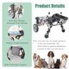 Generic Dog Wheelchair for Hind Legs, Lightweight Adjustable Mobility Aid for Small to Medium Dogs, 4 Wheels, M view 3