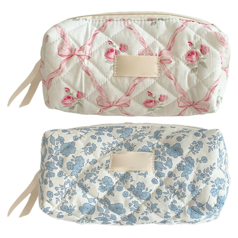 Cute Flower Pencil Case, Pink, Multipurpose Makeup Organizer