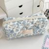 Cute Flower Pencil Case, Pink, Multipurpose Makeup Organizer view 4