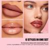 6-Piece Moisturizing Lip Makeup Set with Lip Gloss, Liner & Stain view 4