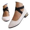 Women's Dirndl Shoes - Comfortable Oktoberfest Traditional High-Heel Pumps, Heeled Shoes, 003d White, EU 41 view 2