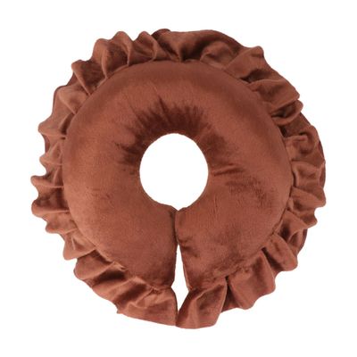 Veemoon U-Shaped Polyester Face Cushion with Breathing Hole, Brown