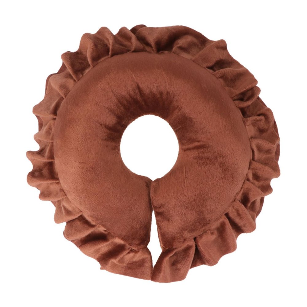 Veemoon U-Shaped Polyester Face Cushion with Breathing Hole, Brown