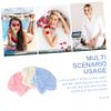 3-Pack Absorbent Coral Fleece Hair-Drying Caps with Bows view 2