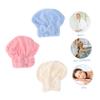 3-Pack Absorbent Coral Fleece Hair-Drying Caps with Bows view 3