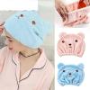 Microfiber Hair Towel Turban, Hair-Drying Cap, Blue, 6-Pack view 2