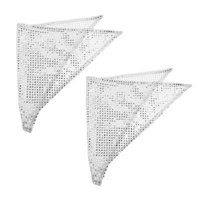 2-Piece Sequin Dog Bandanas, Shiny Polyester for Puppies