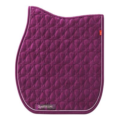 QUARTERLINE Premium Saddle Pad for Horses - Stars Collection | Dressage & Show Jumping | Breathable, Shock-Absorbing, Elegant Colors, Easy-Care (Grape Wine Jump)