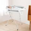 XXL Foldable Baby Bathtub with Stand, Cushion and Drainage System, 0–3 Years, Gray, 66 x 61 x 82 cm view 2