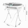 XXL Foldable Baby Bathtub with Stand, Cushion and Drainage System, 0–3 Years, Gray, 66 x 61 x 82 cm view 4