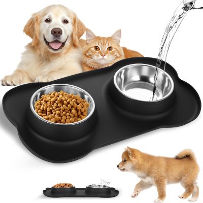 Pet Feeding Bowl Set for Dogs and Cats