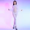 BESYFAY Men's Glossy Plus-Size Bodystocking, Stretchy Nylon Full-Body Catsuit view 4