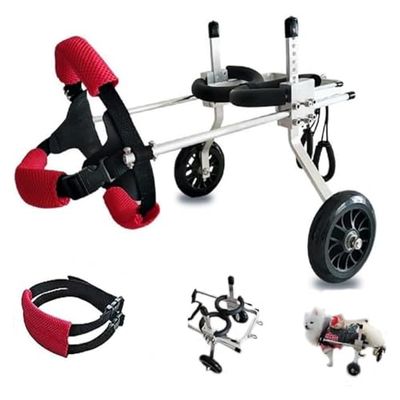 Adjustable Dog Wheelchair with Rear-Leg Support, Lightweight and Durable
