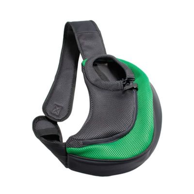 Small Dog Carrier Sling Bag, Oxford Mesh, Green, S