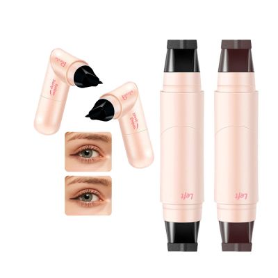 DENESTUP Eyeliner Stamp, 2-Piece Set, Cat-Eye Stamp, Long-Lasting Magnetic Pen, Waterproof, Beginner-Friendly, Liquid Makeup, Black